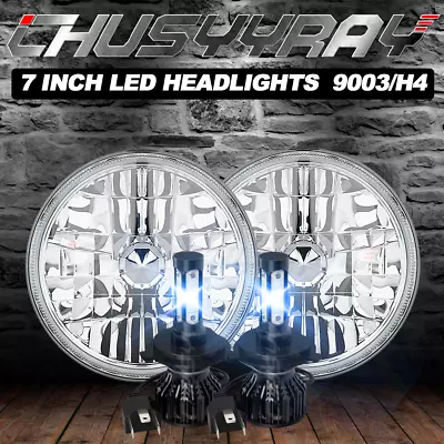 Fit Mercedes Benz 240D 300D 220D 300TD 280 7Inch Round LED Headlights Hi/Lo H4 • $99.99