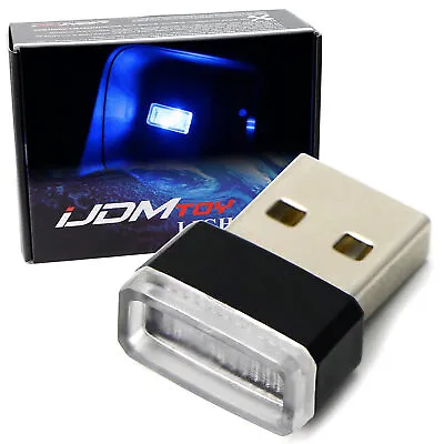 (1) Ultra Blue USB Plug-In Miniature LED Car Interior Ambient Lighting Kit • $6.99