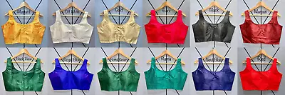 Women's Silk Readymade Saree Blouse Traditional 11Color Stiched Bollywood Choli • $9.99