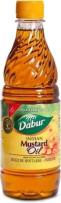 Dabur Kachi Ghani Mustard Oil 500 Ml-(Pack Of 2)-Free Shipping • $19.99