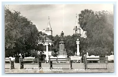 Postcard RPPC Monumento A Juarez Monument H Matamoros Tamps Mexico Posted 1950 • $7.95