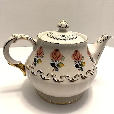 Vintage Teapot Ellgreave HeatMaster Hand Painted England Staffordshire • $23