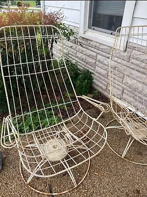 Mid Century Modern Patio Chairs By Homecrest Wire Swivel Rockers PICKup Only • $899