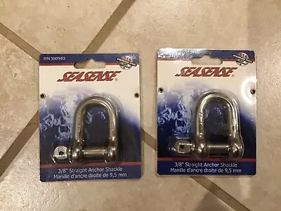 $16.95 • Buy 2 Seasense Boat Marine Utility 3/8  Stainless Steel Straight D Anchor Shackle