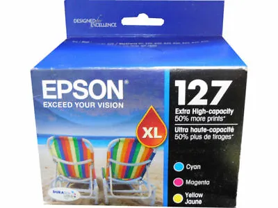 Epson T127520 Color Ink Cartridges - Cyan Magenta Yellow • $27