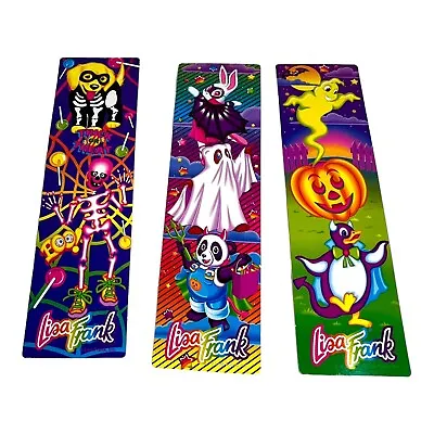 Vintage Lisa Frank Lot Of 3  Halloween Bookmarks Penguin Skeleton Ghost Bear • $29.24