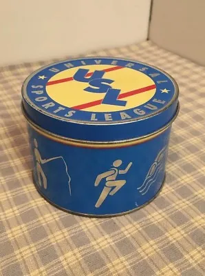 Unknown Vintage Baseball Ball “USL” Tin Can. Universal Sports League 3-3/4x2-3/4 • $6.56