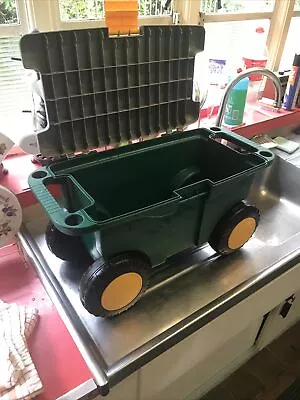 Garden Tool Cart Seat Trolley With Storage Box For Small Tools With Wheels ZAG • £10