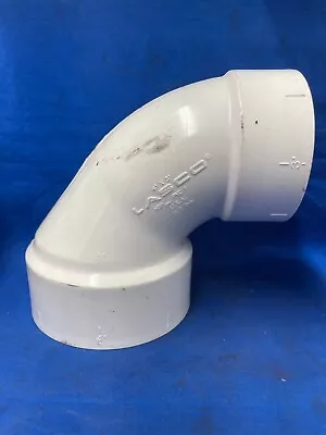 Lasco Pvc 90 Degree Elbow Fitting 3  Hub X 4  Hub Pvc-i White Color Made In Usa • $15