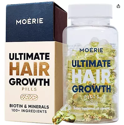 Moerie Ultimate Hair Growth Pills Supplement 60 Ct Men Women Biotin - FAST SHIP • $31.99
