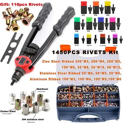 Rivet Nut Gun Kit Rivnut Tool Nut Setter Thread Setting Nutsert Tool SAE&Metric • $18.99