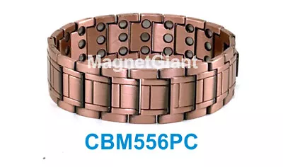 SUPER WIDE *** Pure Solid Copper - Men Link High Power Magnetic Bracelet  • $49