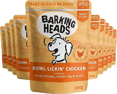 £25.86 • Buy Barking Heads Mixed Variety Wet Adult Dog Food Chicken Beef Lamb Turkey 10x 300g