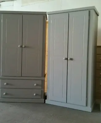 Tracy Set Of 2 Wardrobes Grey No Flat Pack • £405