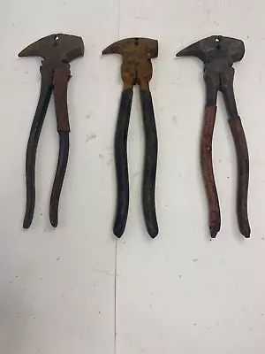 Vintage Fence Pliers Wire Cutter Lot Of 3- 10.5  Long • $30