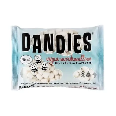 Dandies Mini Vegan Vanilla Marshmallows 200g • $9.94