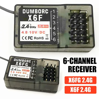 NEW DUMBORC X6FG 2.4G 6CH Radio Control System Receiver For RC X6 Transmitter • £10.44