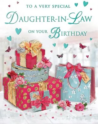 To A Very Special Daughter-in-Law Birthday Card. Age 19x13cm (8x6 Inches) • £2.42