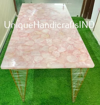 Pink Rose Quartz Table / Rose Quartz Vanity Top / Rose Quartz Countertop Slab • $512