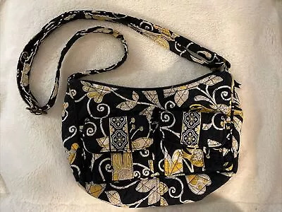 Vera Bradley Libby Black Yellow Bird Shoulder Crossbody Bag • $15