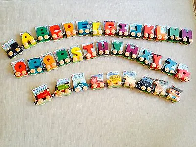 $5.99 • Buy Wooden Magnetic Name Train Alphabet Letters (ea) - You Select Letters Or Trains