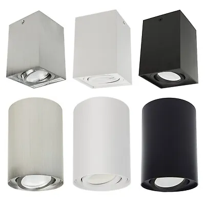 £11.71 • Buy Ceiling Spotlight Downlight Cover Luminaire 3 Colours Round Square Surface Mount