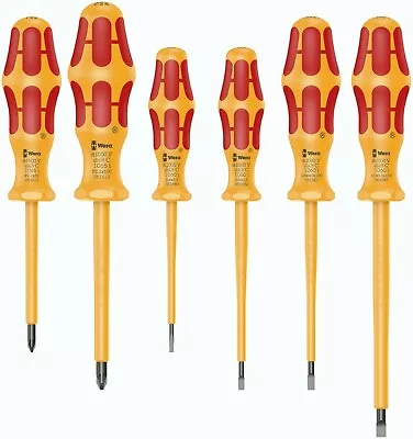 Wera 106010621065 VDE Kraftform Screwdriver Choose Slot Pozi Phillips & Sets • £10.72