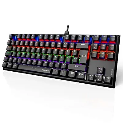 TECKNET Mechanical Keyboard 88 Keys Full Anti-ghosting Gaming Keyboard For Gamer • £17.28