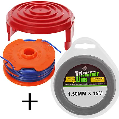 25m Dual Strimmer Line Spool Head Cover Cap For QUALCAST GT25 GGT3503 GGT350A1 • £15.98