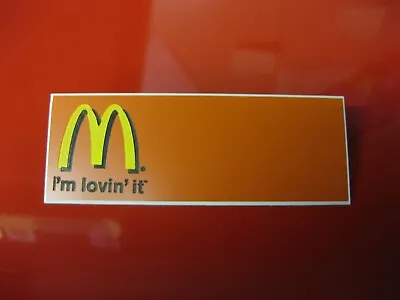 Orange McDONALD'S Uniform Employee Name Badge Name Tag! • $1.95