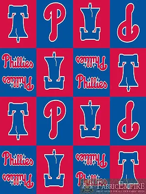 MLB Philadelphia Phillies Licensed Fleece Fabric / 58 Wide / SOLD BY THE YARDS • $17.90