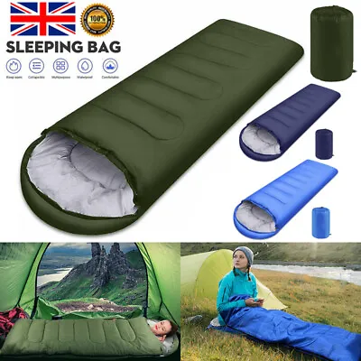 £21.83 • Buy Outdoor Envelope Sleeping Bag Waterproof Ultralight Warm Adult Camping Hiking UK