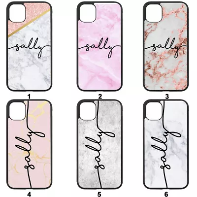 $11.50 • Buy Personalised Hard Case For Apple IPhone - Grey And Rose Gold Marble + Name 