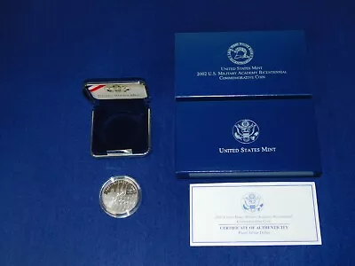 Us Mint 2002 Us Military Academy West Point Bicentennial Silver Proof Coin W/coa • $79.99