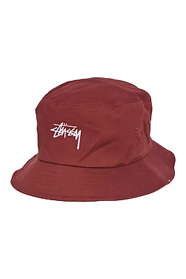 Stussy - Stock Bucket Hat Burgundy OSFA • $39.95