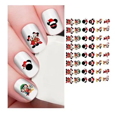 Disney Nail Decals Christmas Nail Art Water Decal Transfers Set Of 40 • $3.72