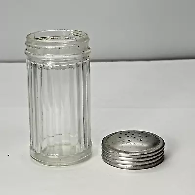 Vtg Hoosier/Sellers Style Kitchen Cabinet Glassware MISSIONS Ribbed 4  Spice Jar • $15