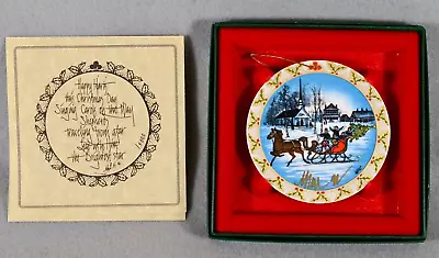 Anna-Perenna P Buckley Moss - The Sleighride Porcelain Ornament & COA • $15.90