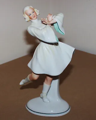 Vintage Schaubach Kunst Porcelain Figurine Russian Folk Dancer Boots 8.3  Tall • $55