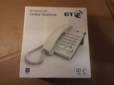 BT Converse 2100 Corded Landline House Phone -WHITE BOXED • £35.99