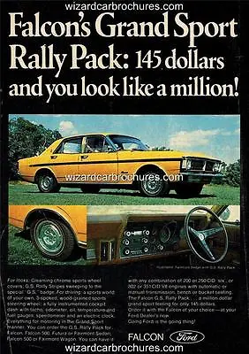1971 Ford Xy Falcon Gs Fairmont A3 Poster Ad Advert Advertisement Sales Brochure • $14.85