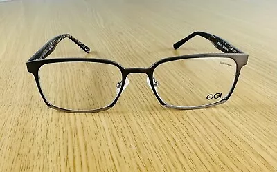 OGI Eyeglasses Frames 4323/2178 Chestnut -Italy- Square Full Rim 53-18-145 • $45.35