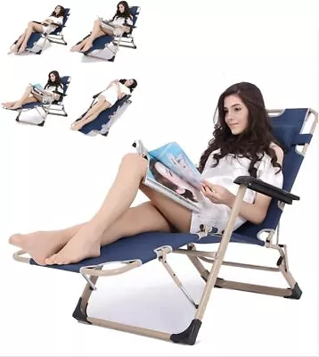 Sun Lounger Recliner Garden Chair Gravity Chair Outdoor Indoor Camping Folding  • £29.99