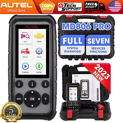 Autel MaxiDiag MD806 Pro 2023 Car Diagnostic Scan Tool Read/ Erase Full System • $216