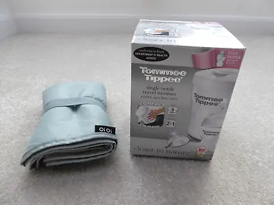 Tommee Tippee Single Bottle Steriliser & OiOi Travel Baby Changing Mat Bundle • £8.99