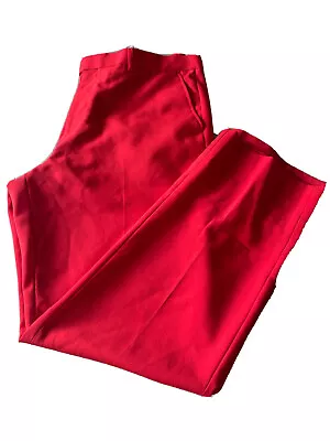 Shinesty Mens 38 X 36 Solid Red Polyester Lightweight Dress Pants • $39.95