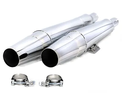 $794.70 • Buy Thunderheader Chrome Thunder Cone Exhaust Slip-On Mufflers Harley Softail 18+ M8