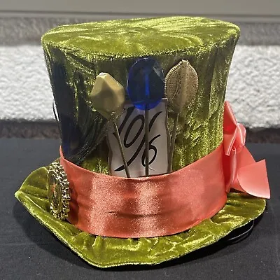 Disney Parks Alice In Wonderland Johnny Depp Mad Hatter Cameo Velvet Top Hat • $24.99