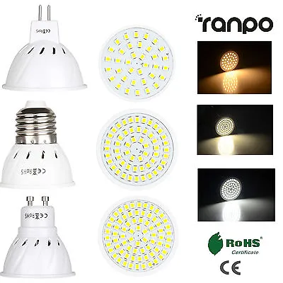 LED Spotlight Bulb MR16 GU10 3W 5W 7W E27 2835 SMD Light Lamps 220V 240V 12V 24V • £2.38