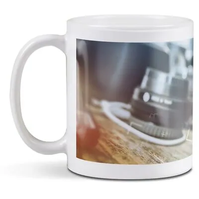 White Ceramic Mug - DSLR Camera Lens Photography #24065 • £8.99